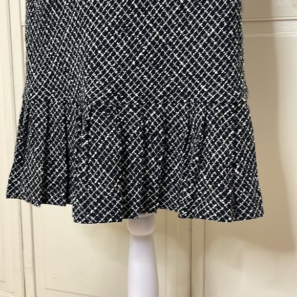 HELENA Women’s Tweed Houndstooth Sheath Dress With Velvet Bow Belt - Picture 6 of 13